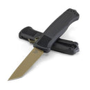 Benchmade Shootout OTF Auto Grivory Handle with Flat Dark Earth PVD Blade Finish