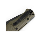 Benchmade Claymore Auto Foliage Green Grivory Handle with Cobalt Black Cerakote Blade Finish