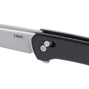 CRKT Q Compact Crossbar Lock Black GRN Handle with StoneWash Blade Finish