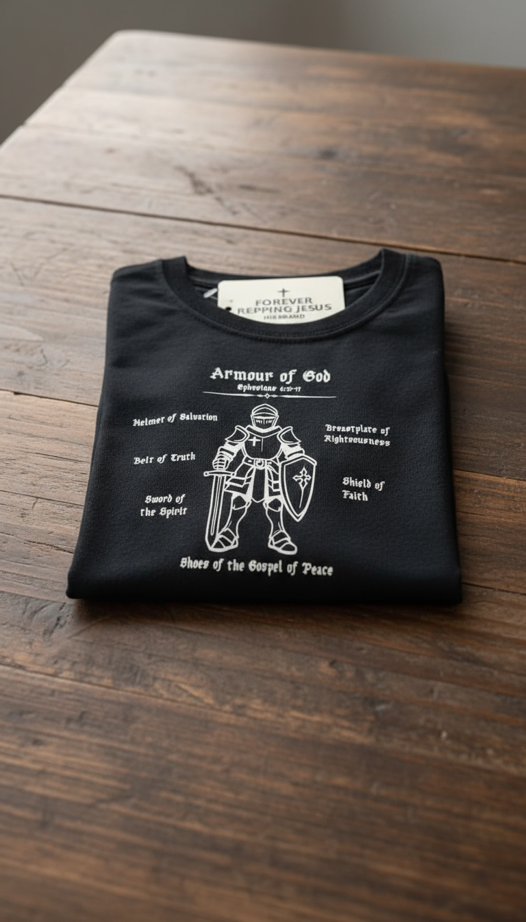 FRJ Kids Armour of God Black T-Shirt