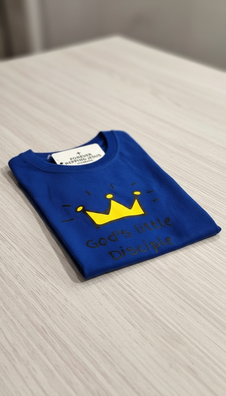 FRJ Kids Gods little disciple Royal Blue T-Shirt