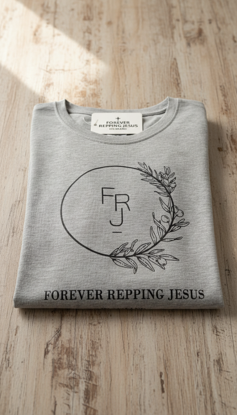 FRJ Ladies Forever Repping Jesus Melange Grey T-Shirt