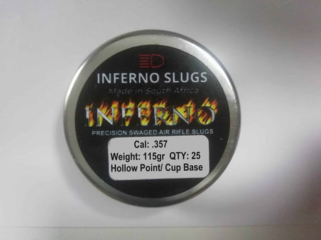 Inferno Slugs .357 25pc 115gr Hollow Point Cup Base