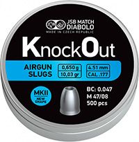 JSB Diabolo Knock Out Slug .177 MKII/4.51mm - 500 Pieces