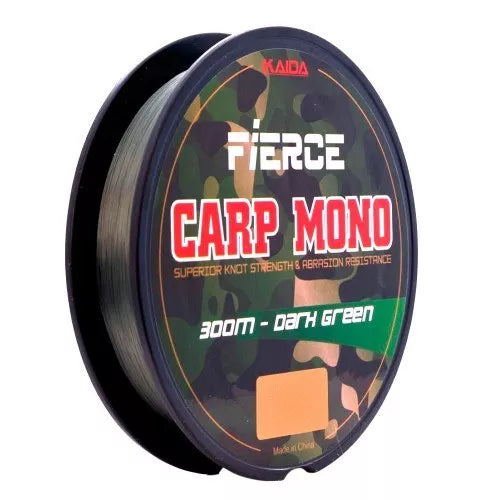 Kaida Fierce Carp Mono 300m Dark Green 0.25mm 4.5Kg Fishing Line