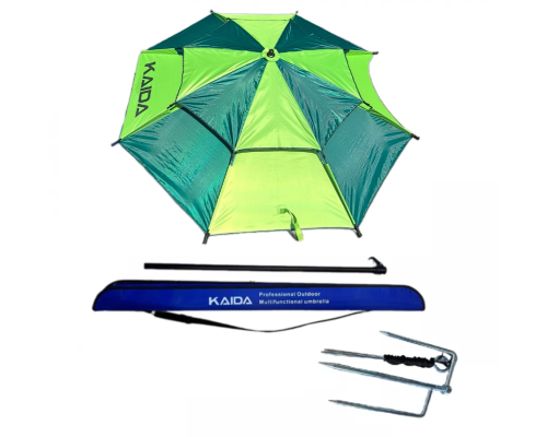 Kaida Professional Outdoor Multifunction Umbrella 2.4m Light Green and Dark Green