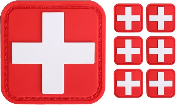 LIVANS Medic Red Cross Patch - Tactical First Aid Patch