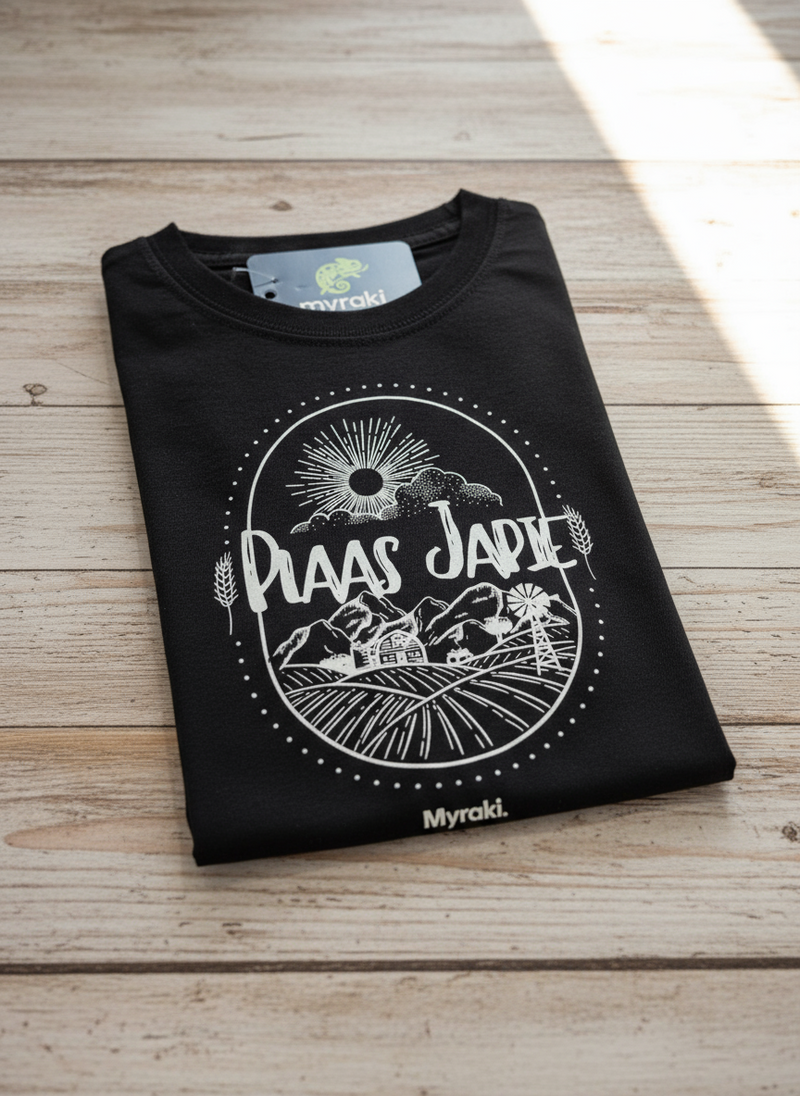 Myraki Boys Plaasjapie Black T-Shirt
