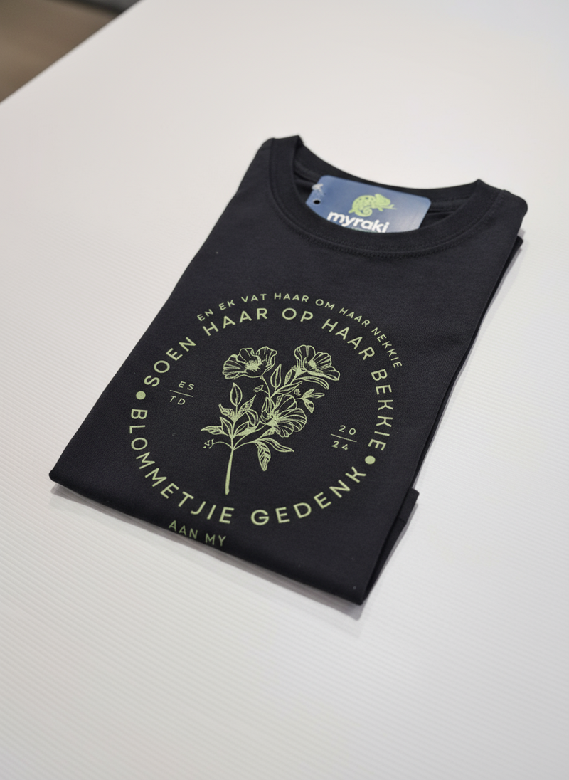 Myraki Girls Blommetjie Black T-Shirt