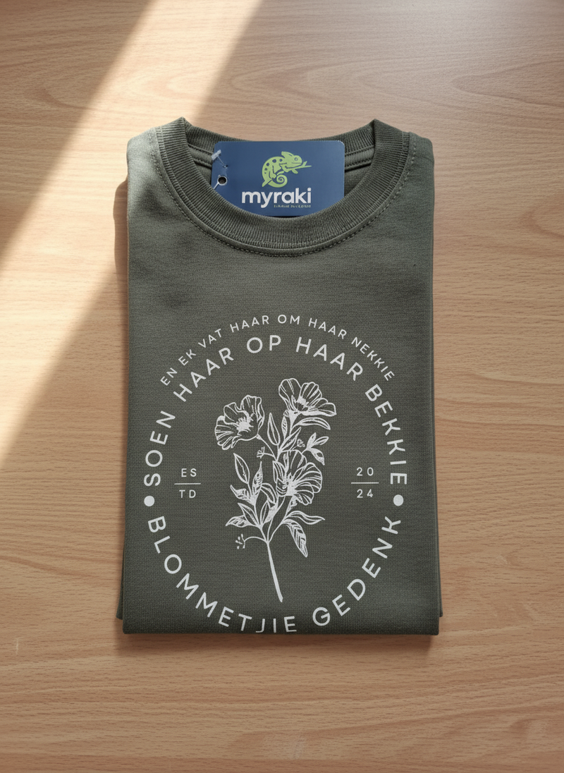 Myraki Girls Blommetjie Olive T-Shirt