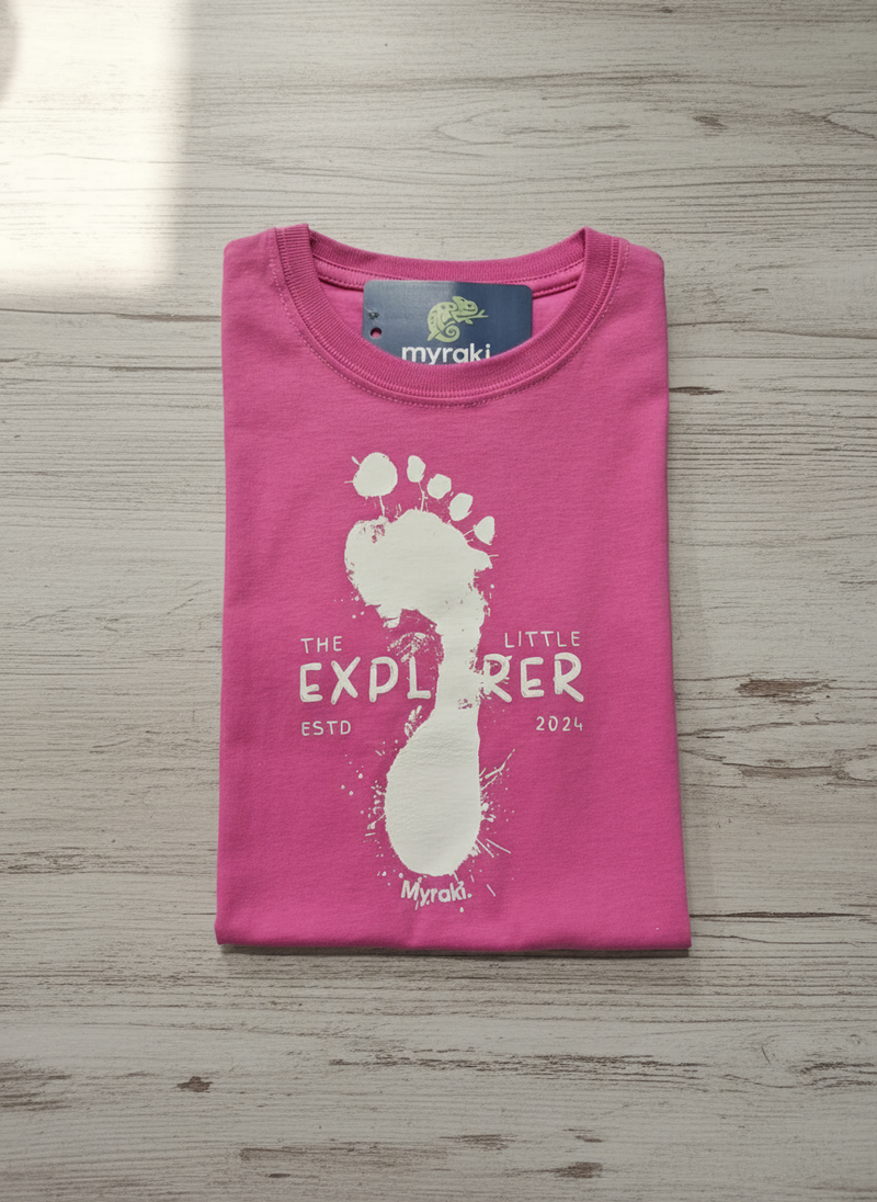 Myraki Girls Little Explorer Pink T-Shirt