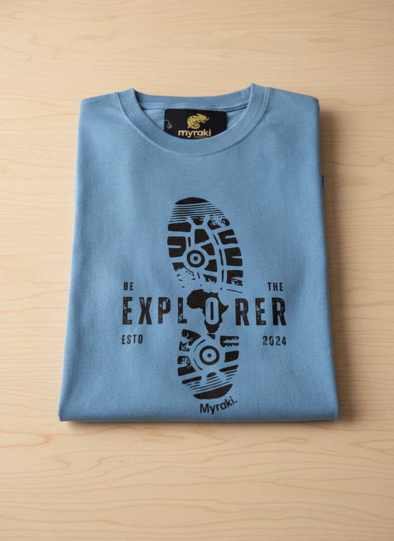Myraki Mens Explorer Sky Blue T-Shirt