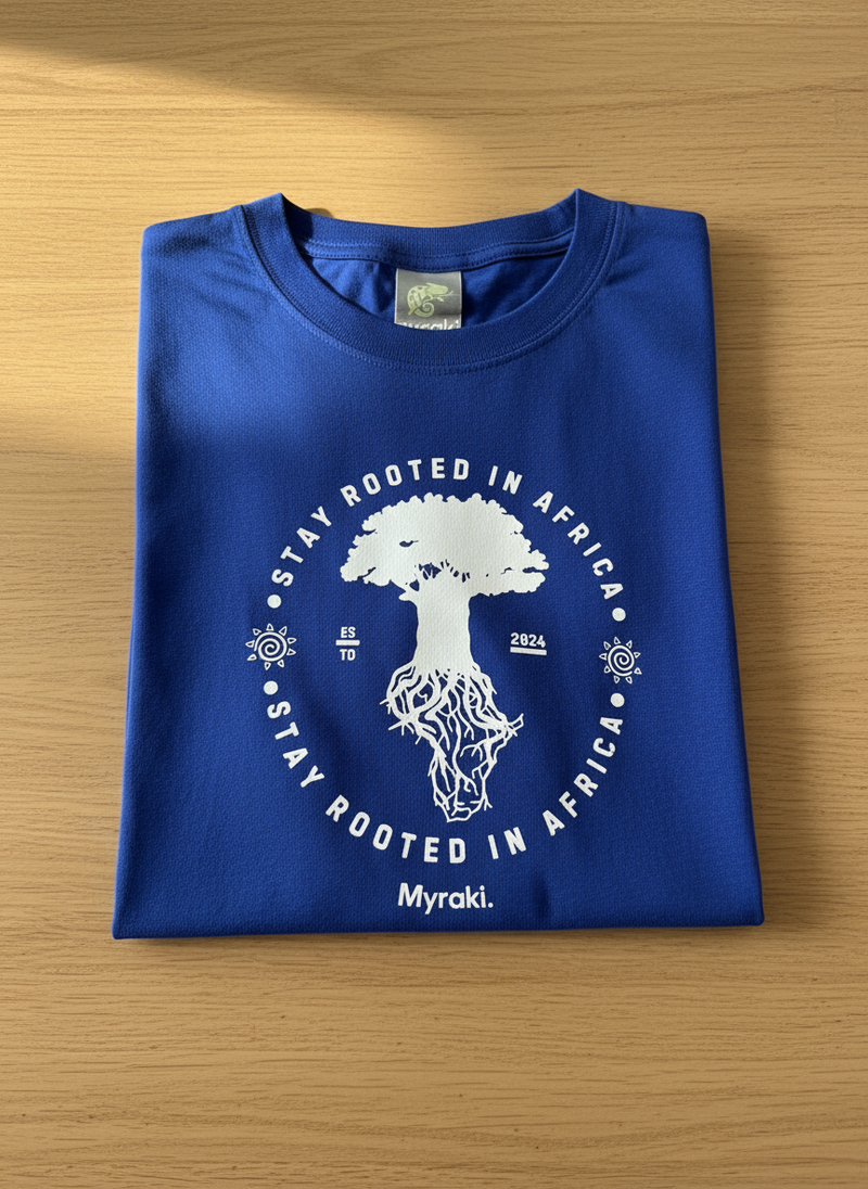 Myraki Mens Rooted Royal Blue T-Shirt