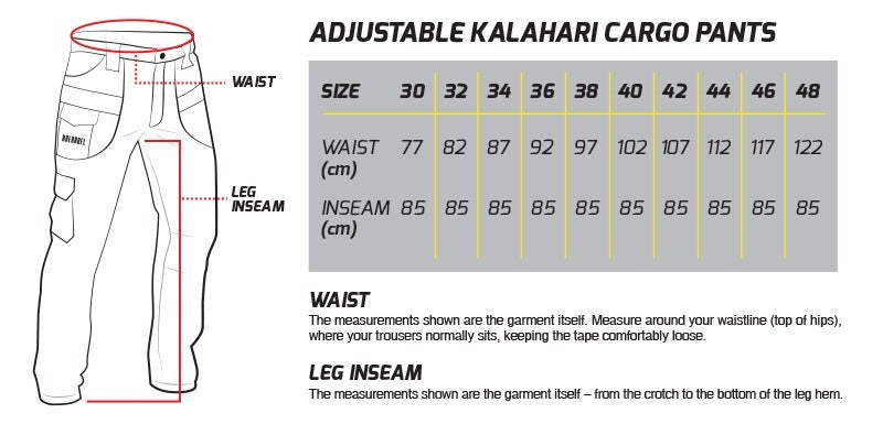 Boerboel Men’s Adjustable Kalahari Cargo Pants – Military