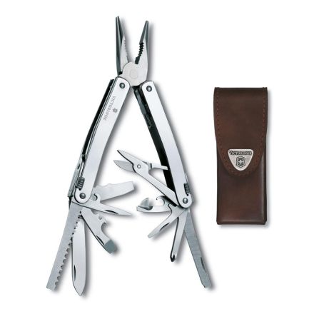 Victorinox Swiss Tool Spirit X with Brown Leather Pouch