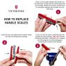 Victorinox Transparent Red Handle Scale Set For 91mm Swiss Army Pocket Knives
