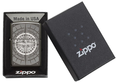 Zippo Black Ice Compass