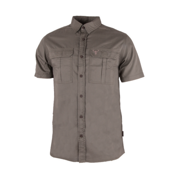 Wildebees Mens Casual Canvas Cotton Shirt Olive