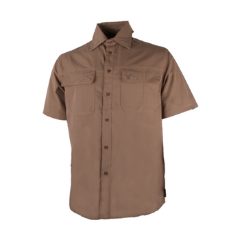 Wildebees Mens Casual Canvas Cotton Shirt Taupe