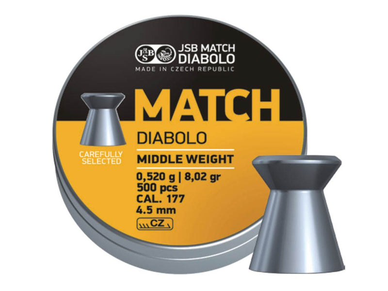 JSB Match Middle Weight Diabolo 4,52 mm  - 8.02gr - 500pc