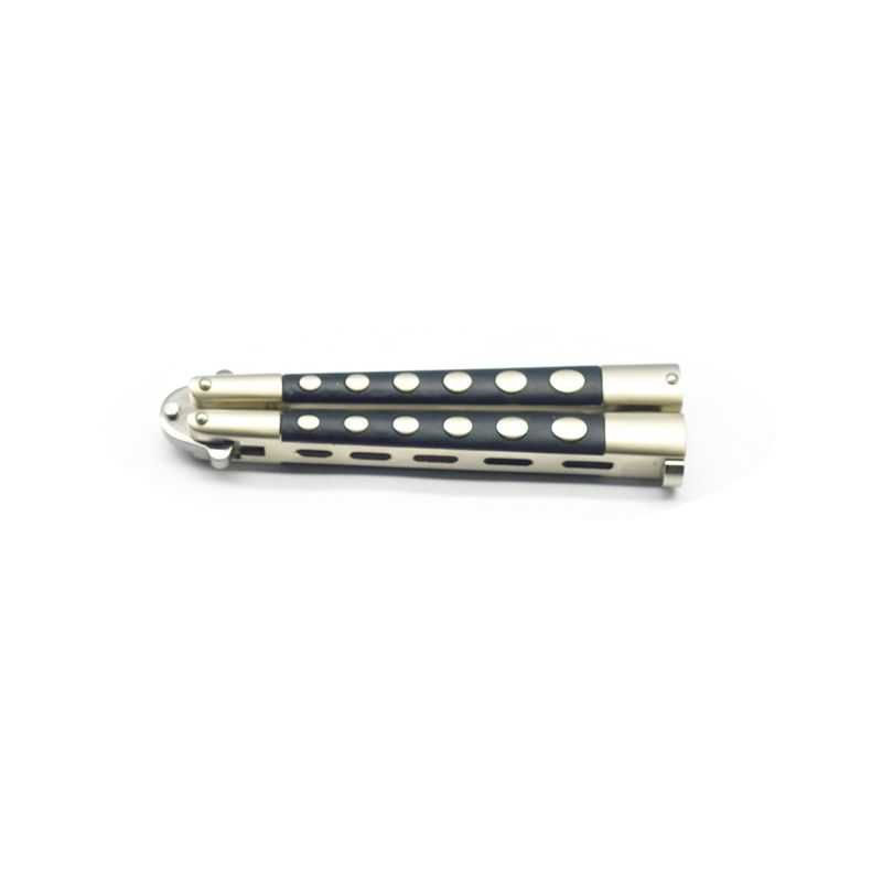 Ace Butterfly Knife Dual Tone Satin/Black Handle