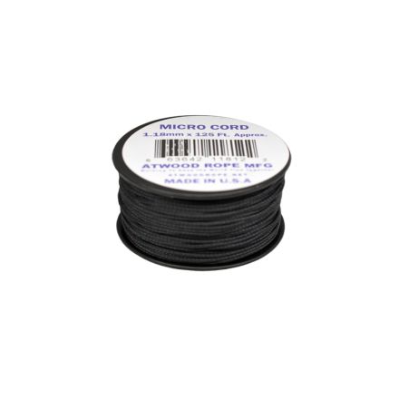 Atwood Micro Cord Black 125ft x 1.18mm