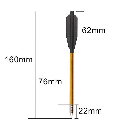 6.5inc 12pc Aluminium Bolt Arrows