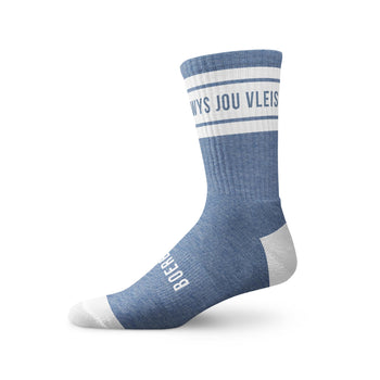 Boerboel Ladies Long Outdoor Cotton Sock Blue “Wys”