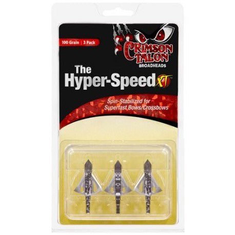 Crimson Talon Hyper Speed Broadhead - 3 Pack Black