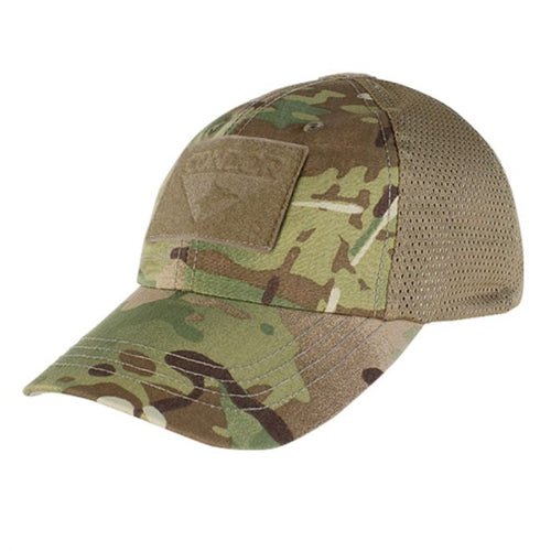 Condor Mesh Tactical Cap with Hook & Loop Panels - MultiCam