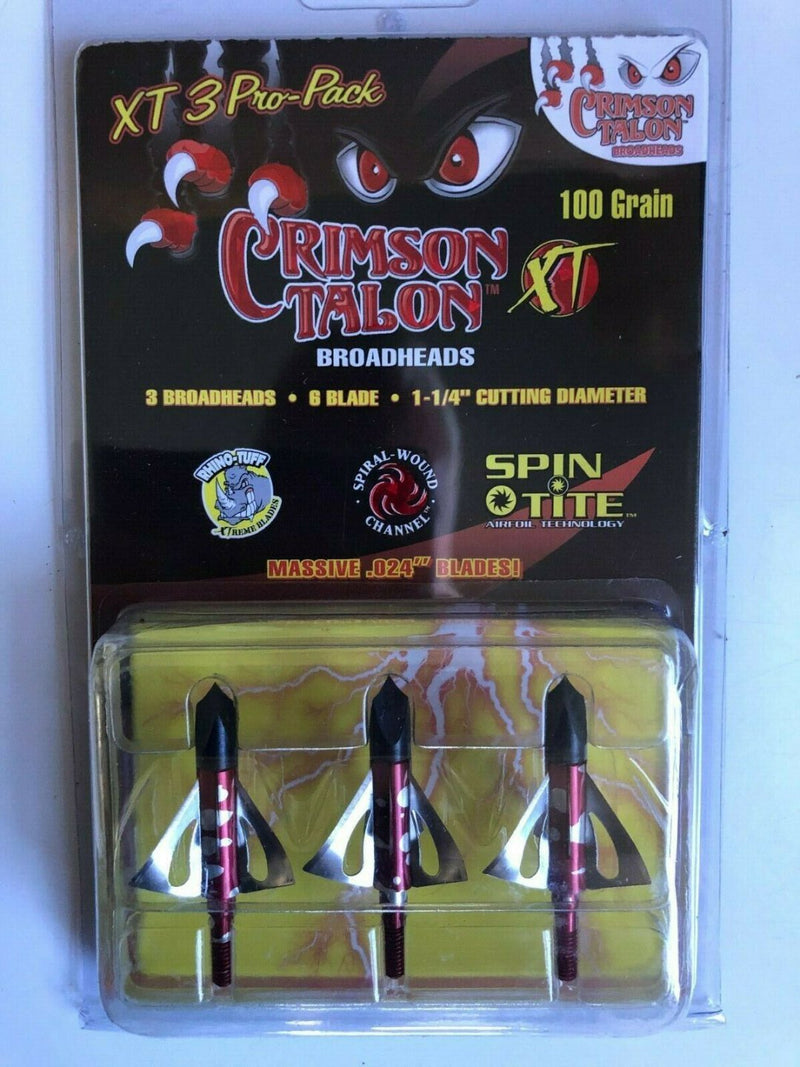 Crimson Talon XT Broadhead - 3 Pack Black