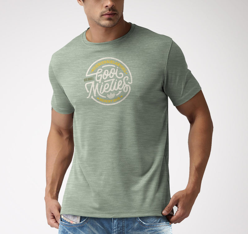 BOERBOEL Premium T-Shirt Printed – Green Melange “Mielies”