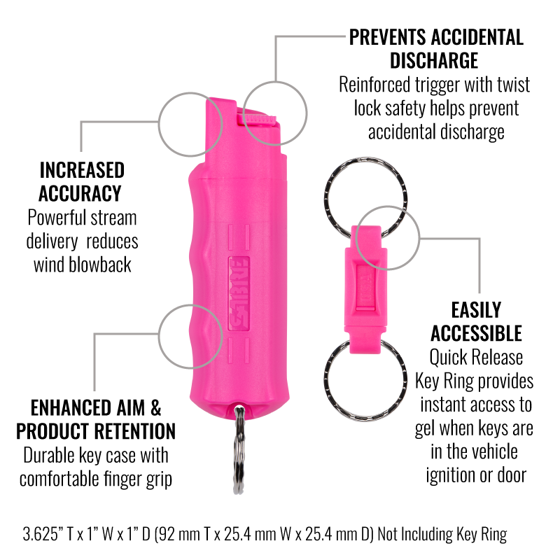 Sabre Red Campus Safety Pepper Gel With Quick Release Key Ring