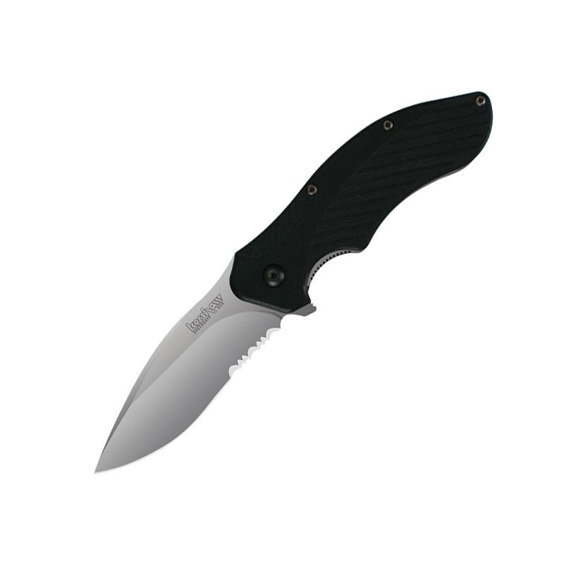 Kershaw Clash Partial Serration Bead Blast Blade Finish with SpeedSafe Assisted Opening