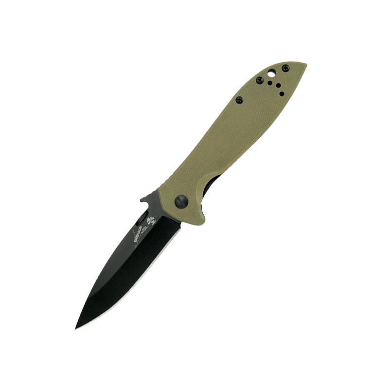 Kershaw Emerson CQC-4K Brown Handle with Black Oxide Blade Finish
