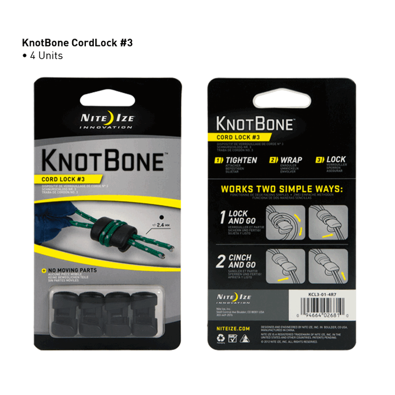 Nite Ize Knotbone Cord Lock nr3 - 4pk