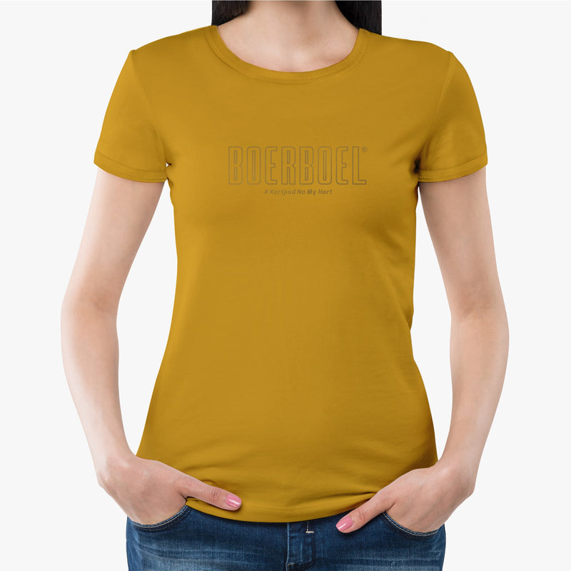 Boerboel Ladies Premium Cotton T-Shirt Printed – Mustard
