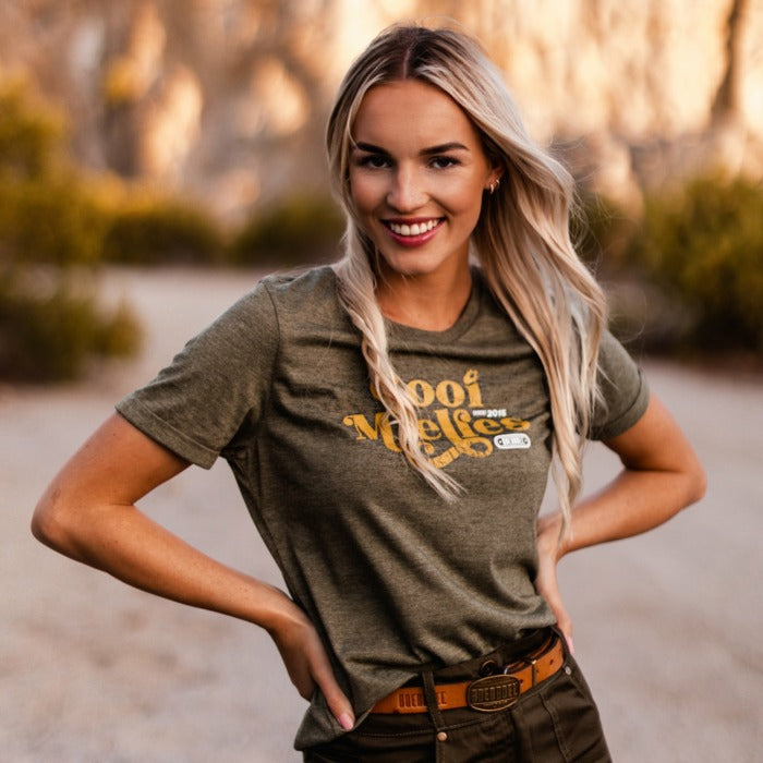 Boerboel Ladies Premium Cotton T-Shirt Printed – Green “Mielies”