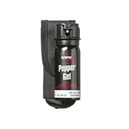 Sabre Red Tactical Pepper Gel With Flip Top & Belt Holster