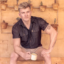 Boerboel Men’s Kalahari Shirt S/S – Black Denim