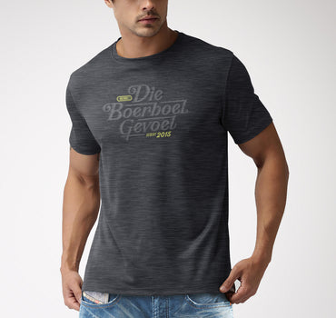 Boerboel Premium Cotton T-Shirt Printed – Charcoal Melange “GEVOEL”