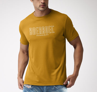 Boerboel Premium Cotton T-Shirt Printed – Mustard