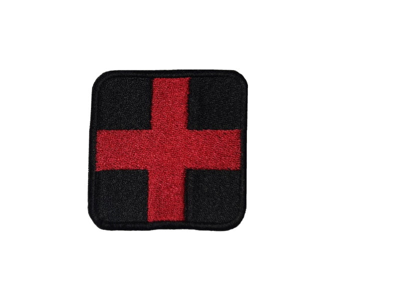 Embroidered Morale Patch - Medic Black 3" x 3"