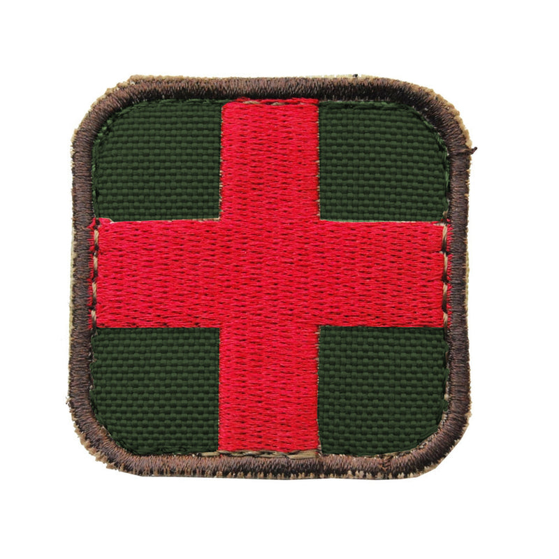 Embroidered Morale Patch - Medic Green 3" x 3"