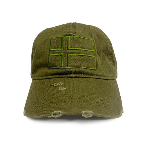 Nordiske Flag Cap - Destressed Olive