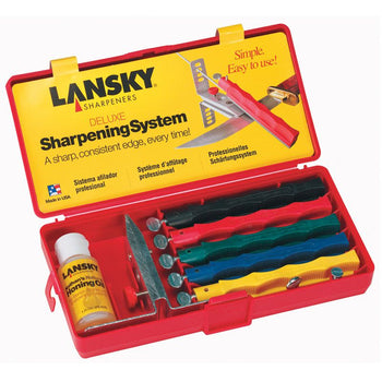 Lansky Deluxe Controlled Angle Sharpening Kit with 5 Hones