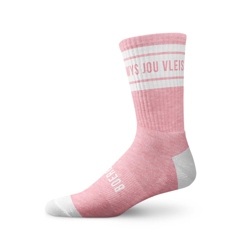 Boerboel Ladies Long Outdoor Cotton Sock Pink “Wys”