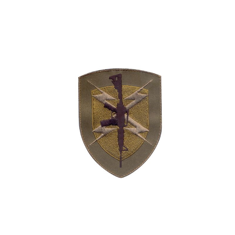 Embroidered Morale Patch - Gun Shield 4" x 3"