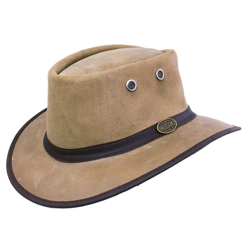 Rogue Huntsman 408WK Khaki Waxed Suede Hat