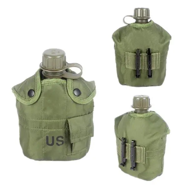 Army Style 1L Bottle with Fire Bucket and Olive Cover
